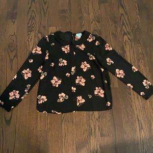 Black floral blouse- cece
